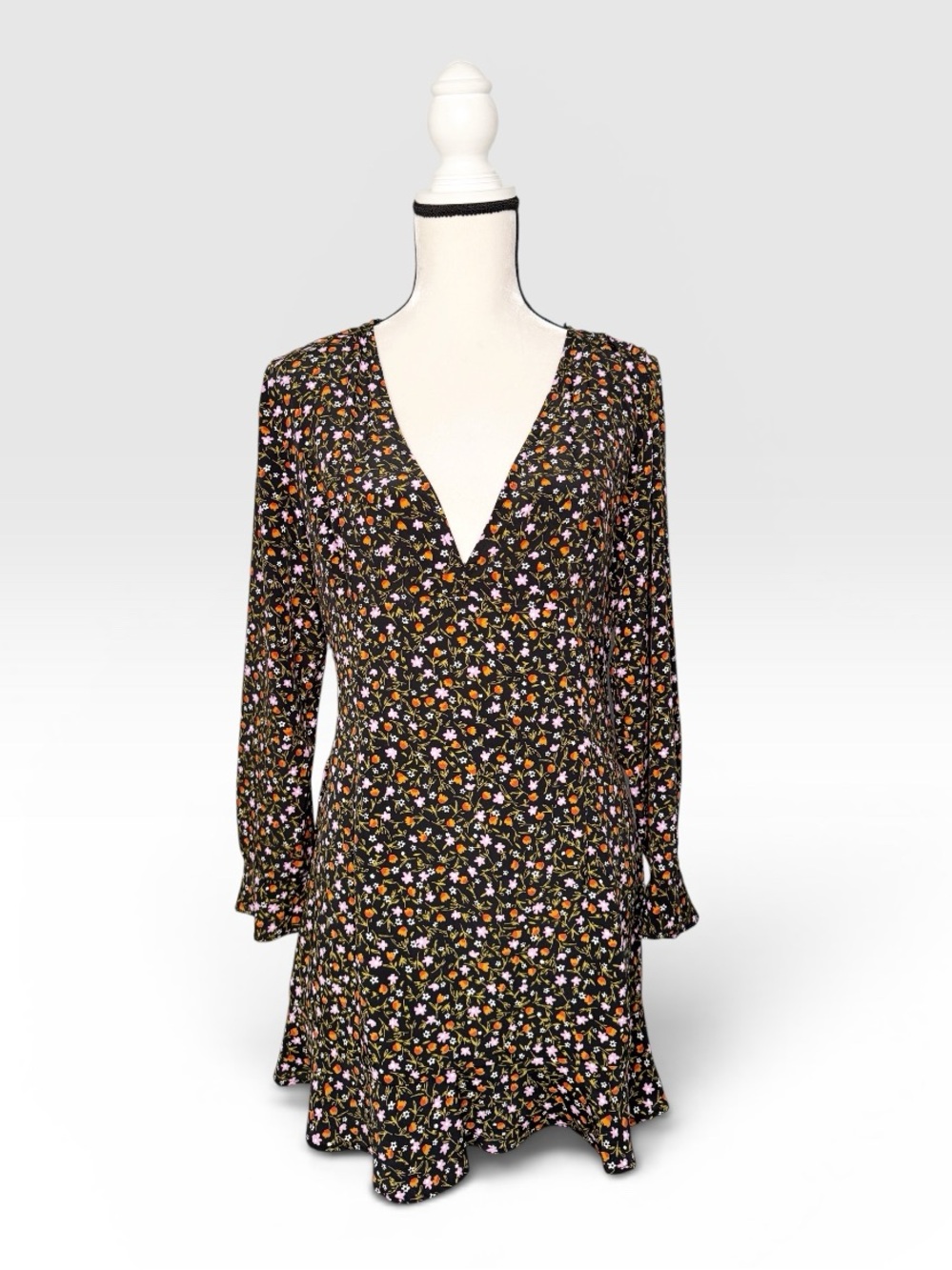 Zara Micro Floral Mini Dress Size L